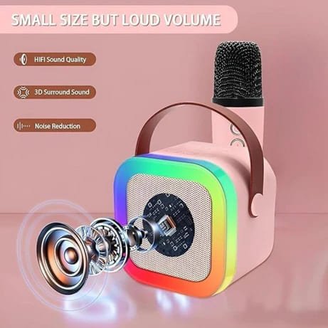 Kids Bluetooth Karaoke Speaker with Single & Dual Microphones