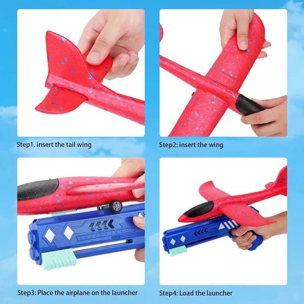 Lightning Catapult Airplane Glider Toy