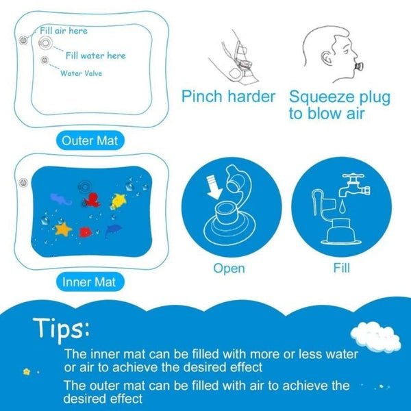 Premium Baby Inflatable Water Tummy Time Mat